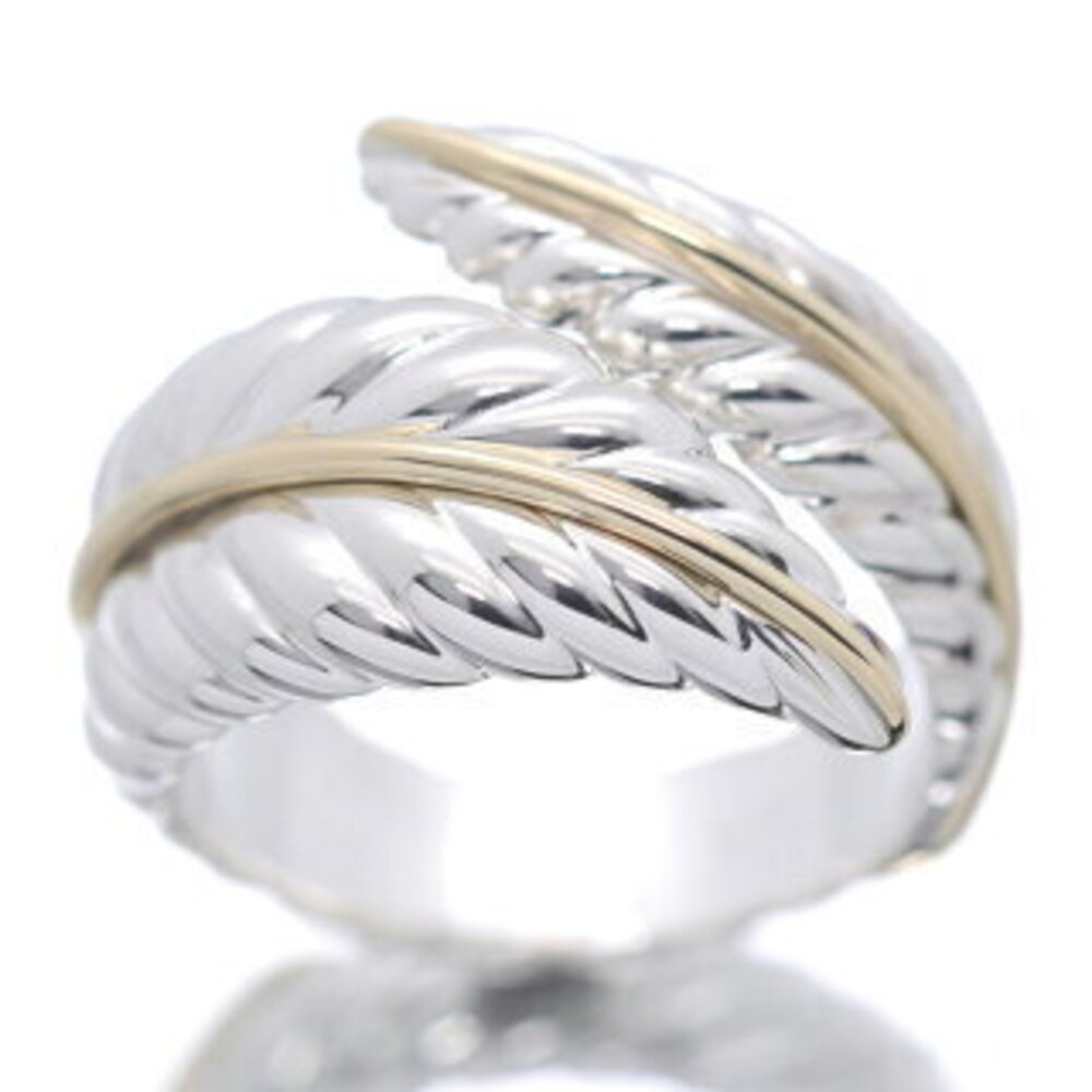 Tiffany Co Feather Ring Silver Yellow Gold girlfriends wives anniversaries